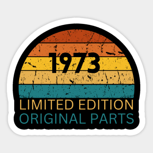 1973 Retro Vintage Birthday Sticker